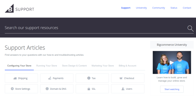 bigcommerce support